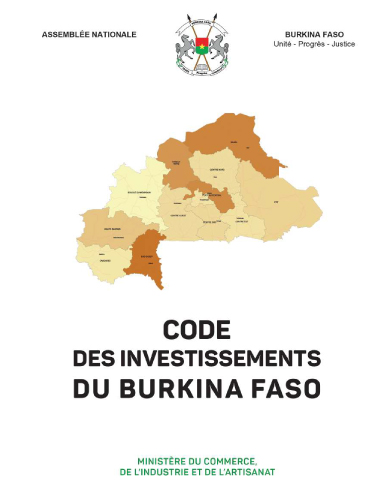 Code des investissements du Burkina-Faso